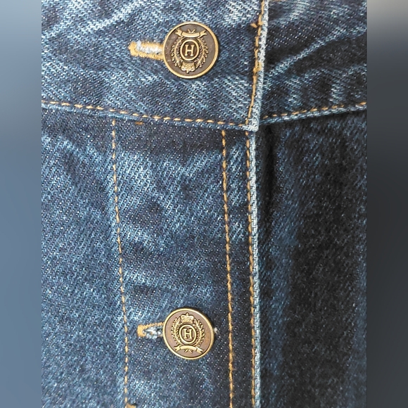 Tommy Hilfiger Long Button Front Denim Skirt Maxi NWT - Picture 2 of 7